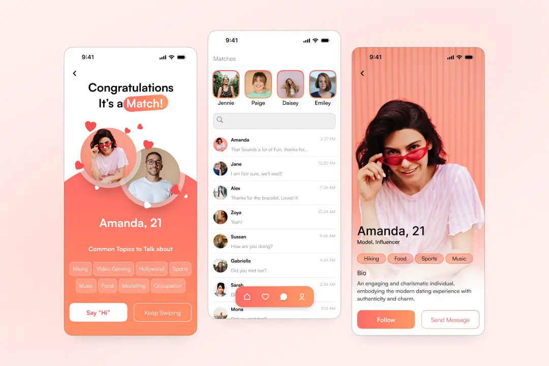 Dating app UI Design